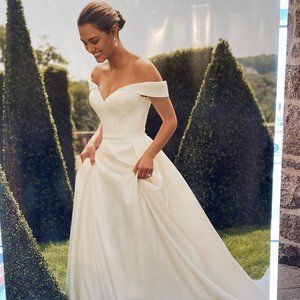 Wedding Dress: Classic Satin Ballgown